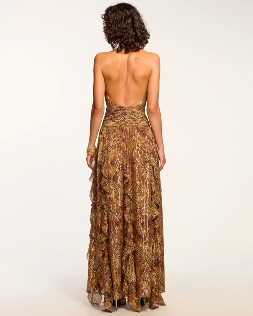 RAMY BROOK Emerance Plunging Halter Gown - Image 4