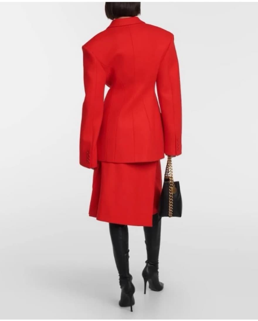 Stella McCartney Lipstick Red Skirt Suit - Image 5