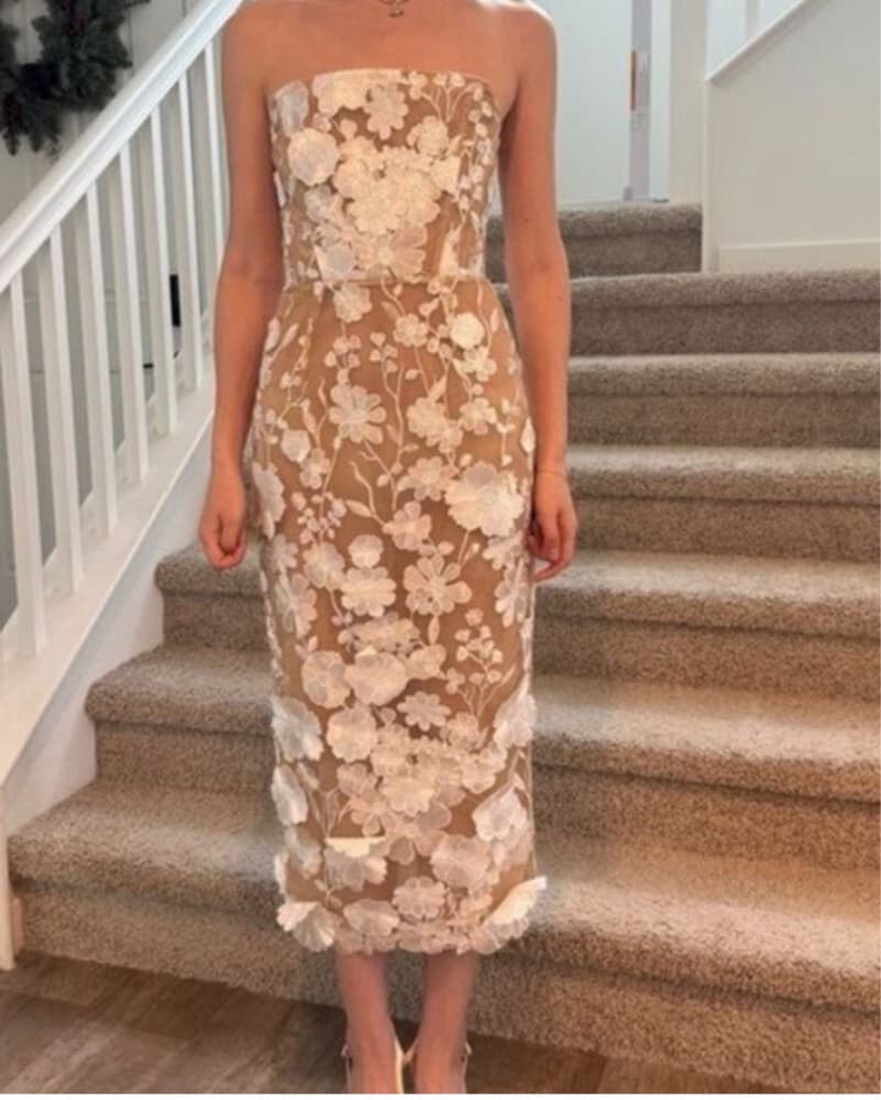 Bronx And Banco White Jasmine midi Dress XS - Image 3
