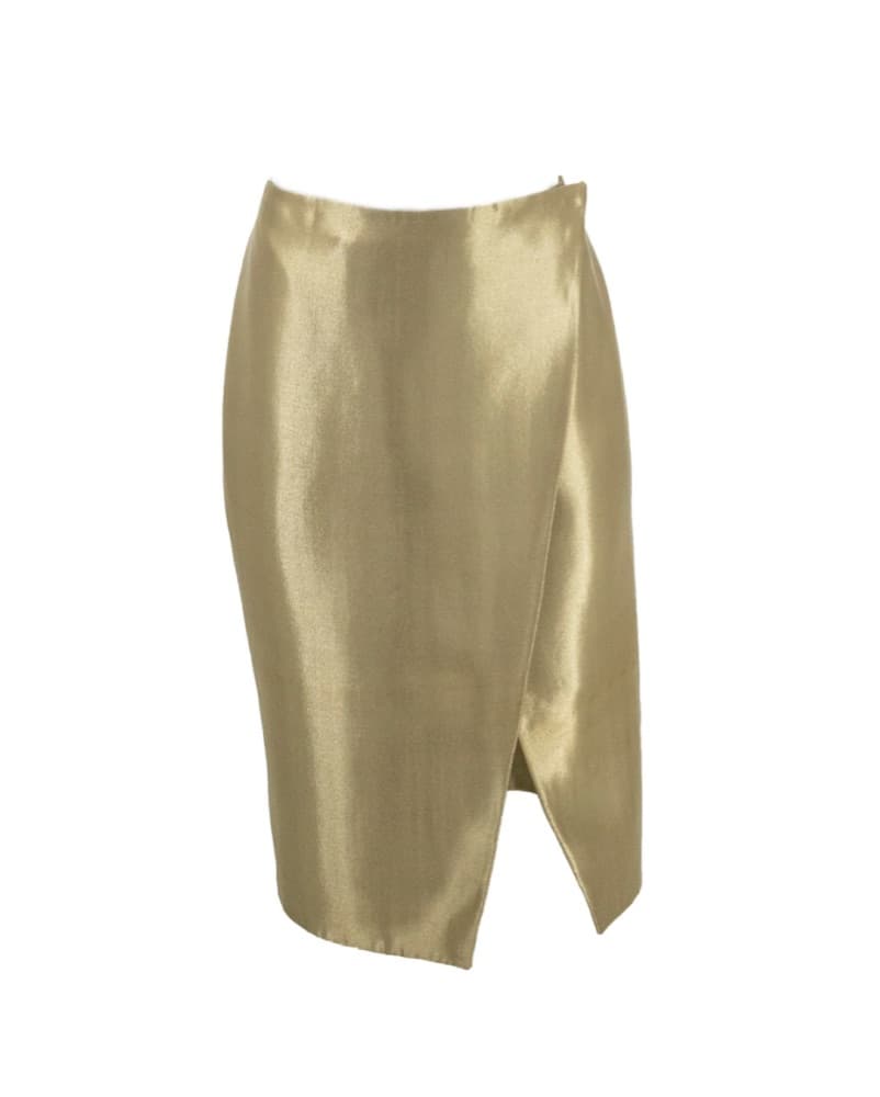 Fendi Gold Jacket Vest Skirt Set  - Image 2