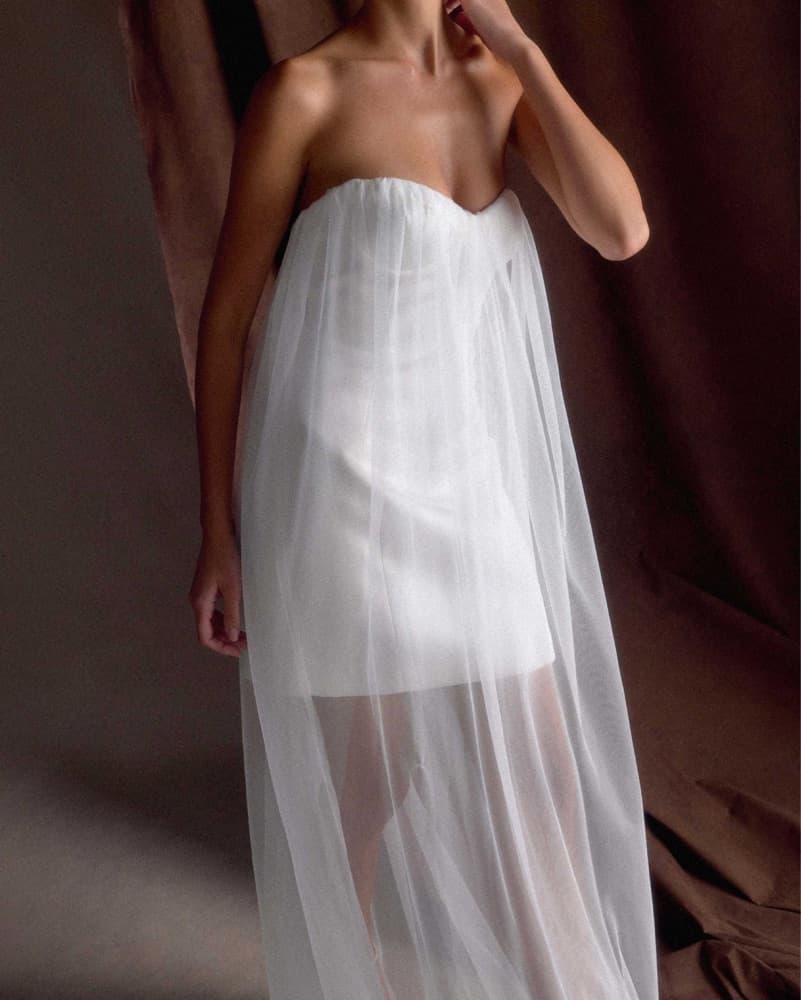 Ethereal Chiffon White Maxi Dress - Image 3