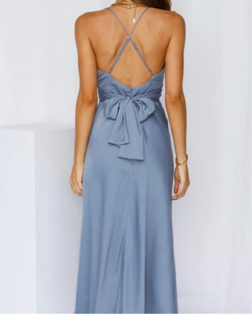 Sophisticated Satin Midi Dress - Image 2