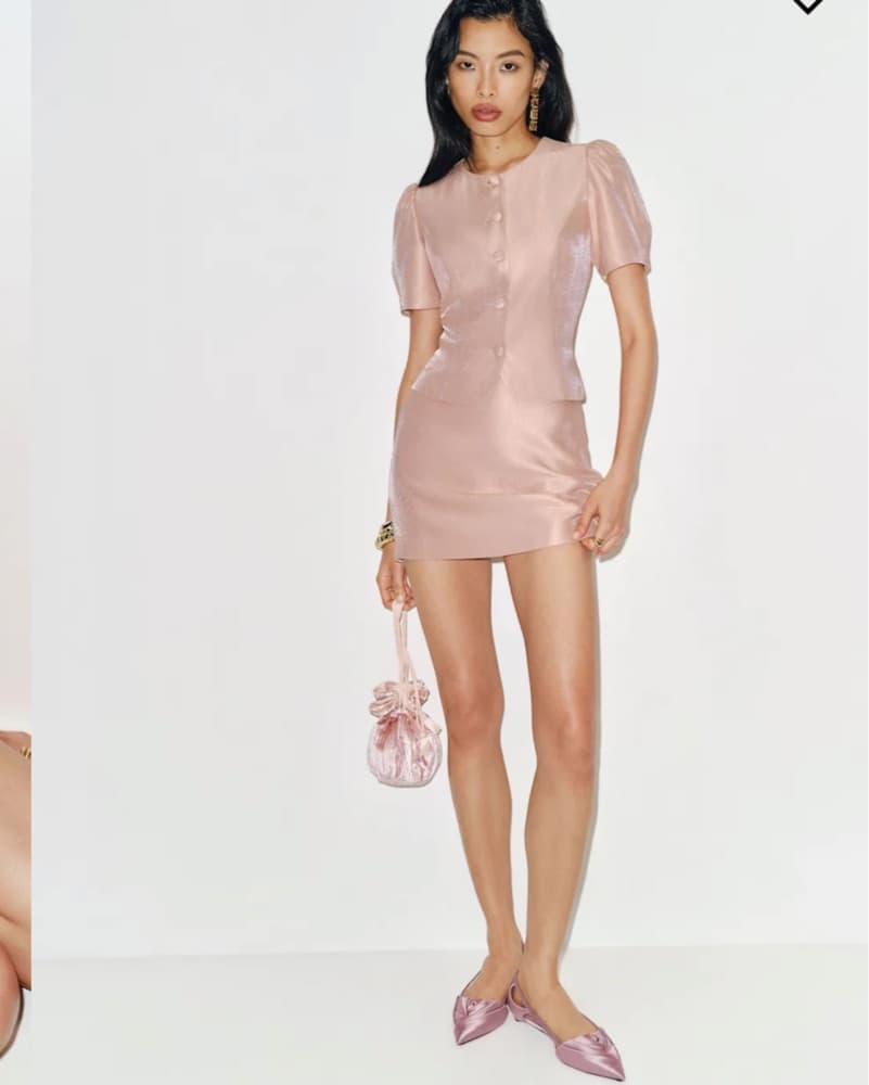 Reformation Mika Set In Bubblegum - Image 3