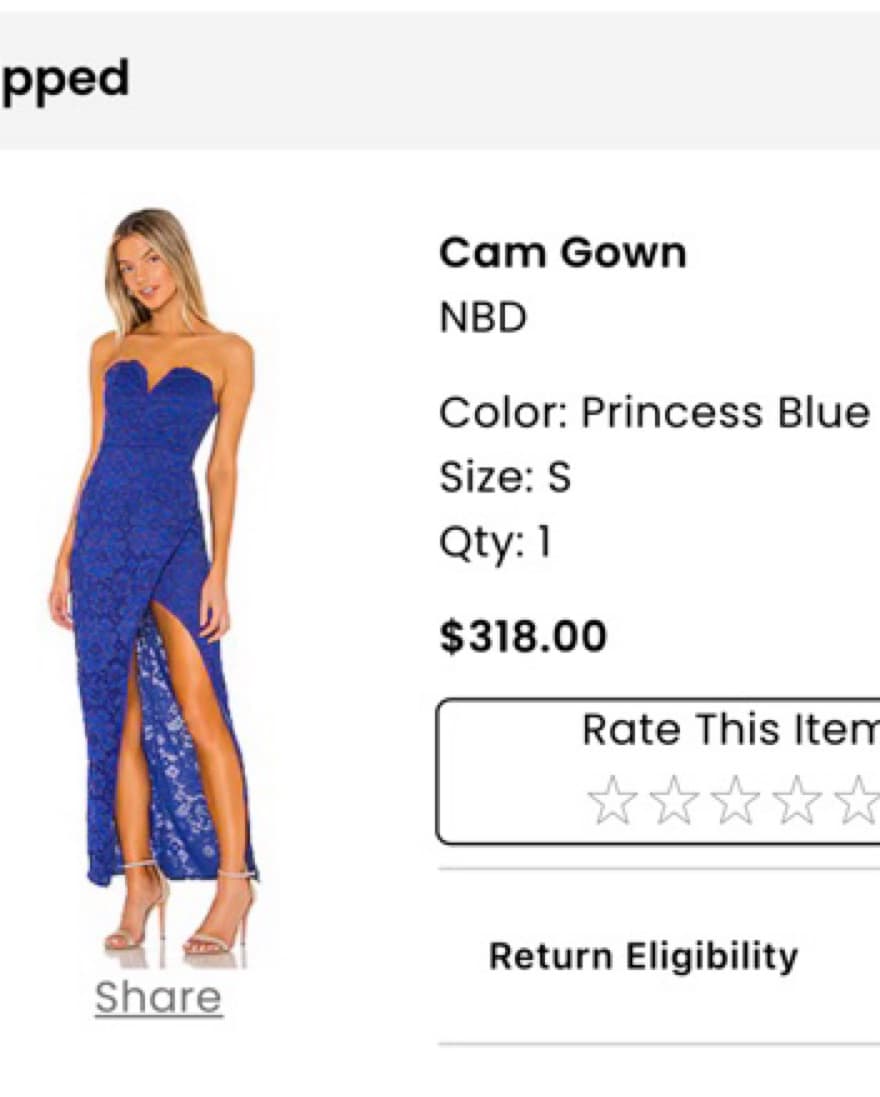 Blue Revolve Formal Dress  - Image 1