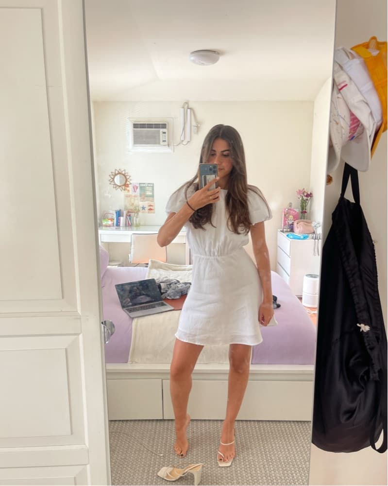 DISSH Nat Gathered Linen NAT Dress - Image 1