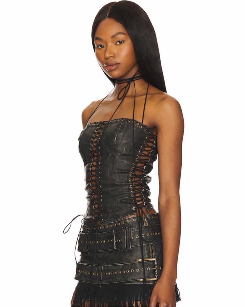Lace Up Corset & Shorts Set - Image 3