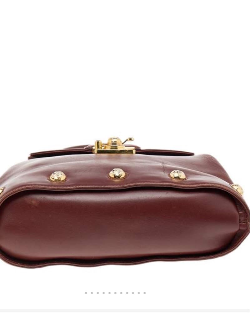 Vintage Ferragamo Studded Top Handle Bag - Image 3