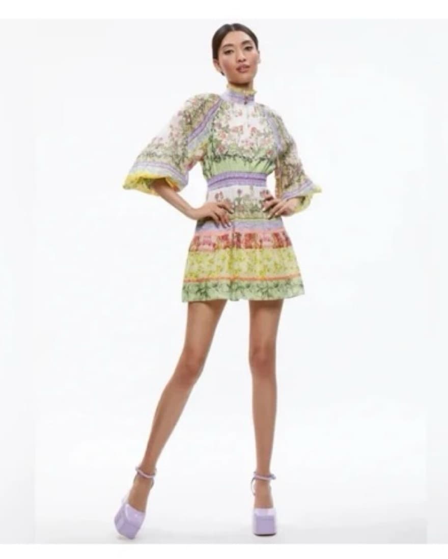 Alice + Olivia Lavinia Long Sleeve Mini - Image 2