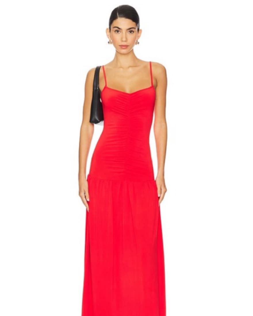Rouched Front Scoop  Maxi Dress - Image 2
