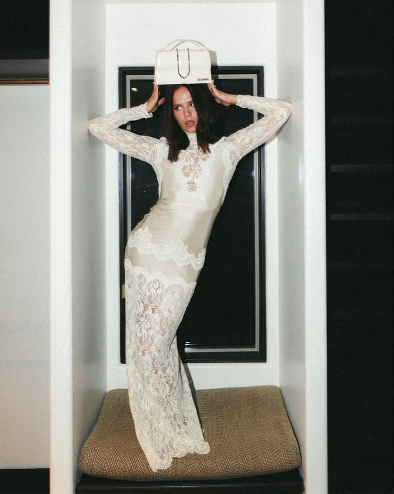 Rabanne Ivory Lace Long Sleeve Dress - Image 1