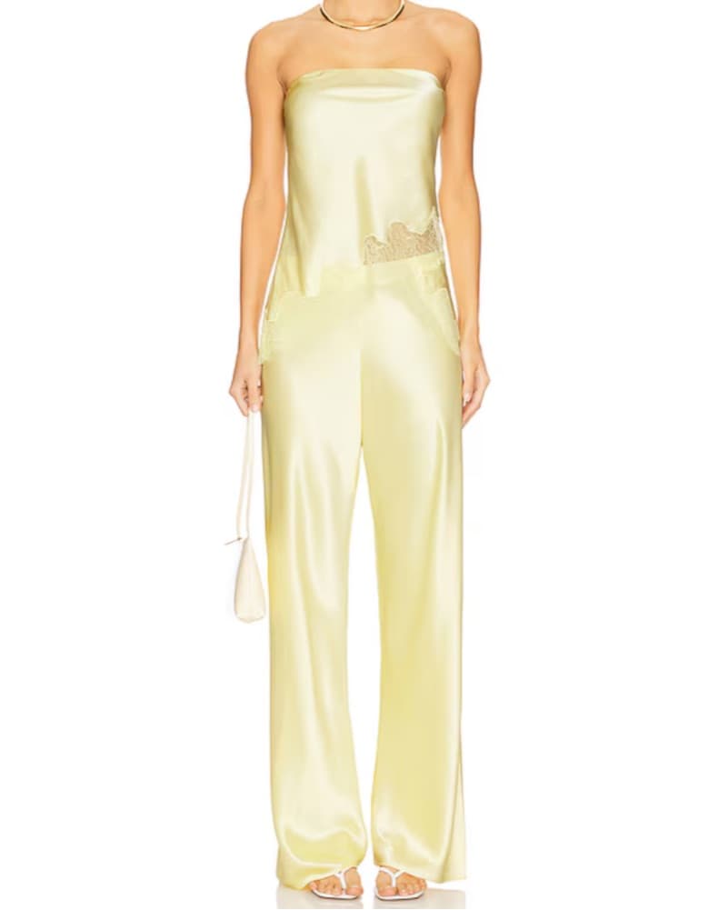 Yellow Cami NYC Silk Matching Set - Image 1