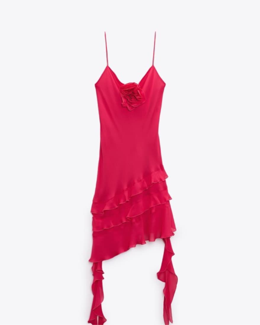 Zara Ruffled Floral Dress - Image 1