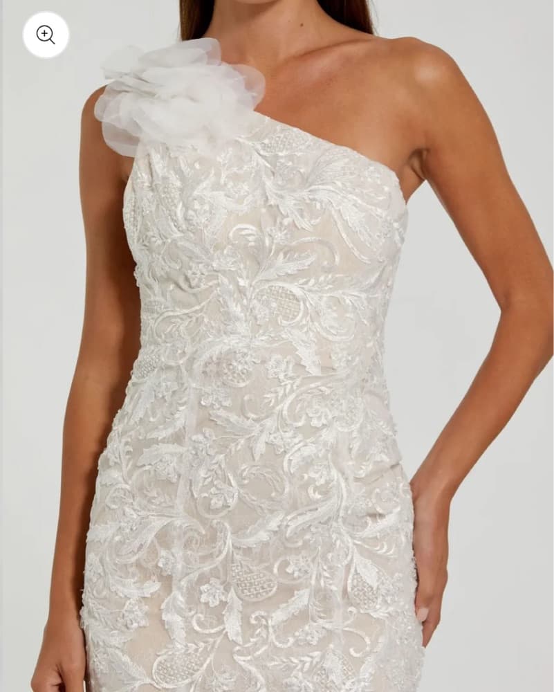 Mac Duggal White Engagement Dress - Image 2