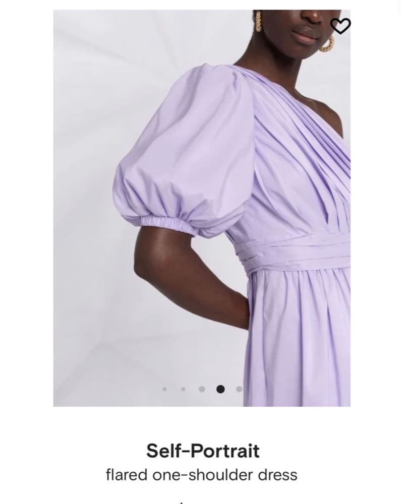 Lilac Self Portrait One-shouldered Dress - Image 2