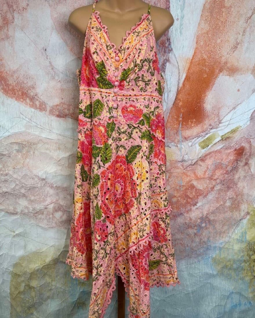 Farm Rio Vibrant Floral Midi Dress  - Image 3