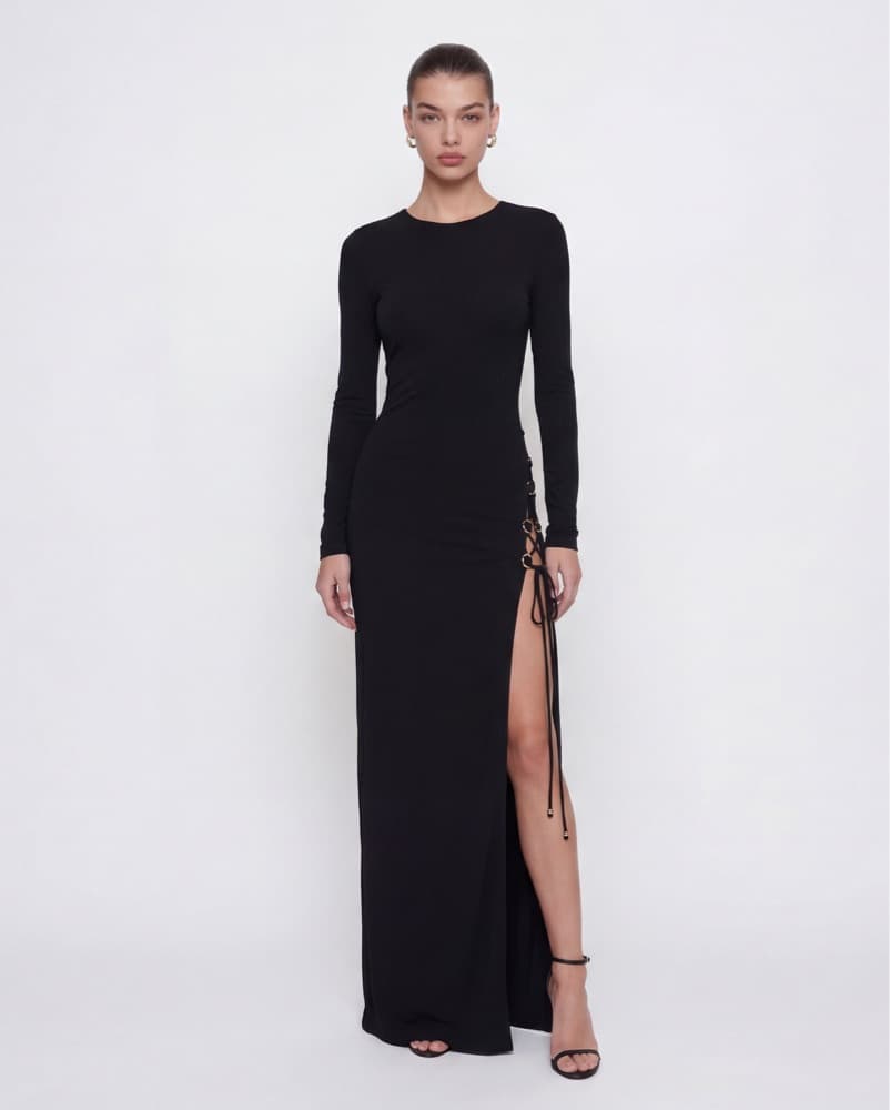 Dundas Nirvana Black Evening Gown - Image 2