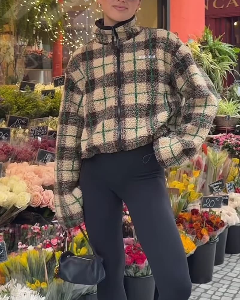 Miu Miu Teddy Check Fleece - Image 3