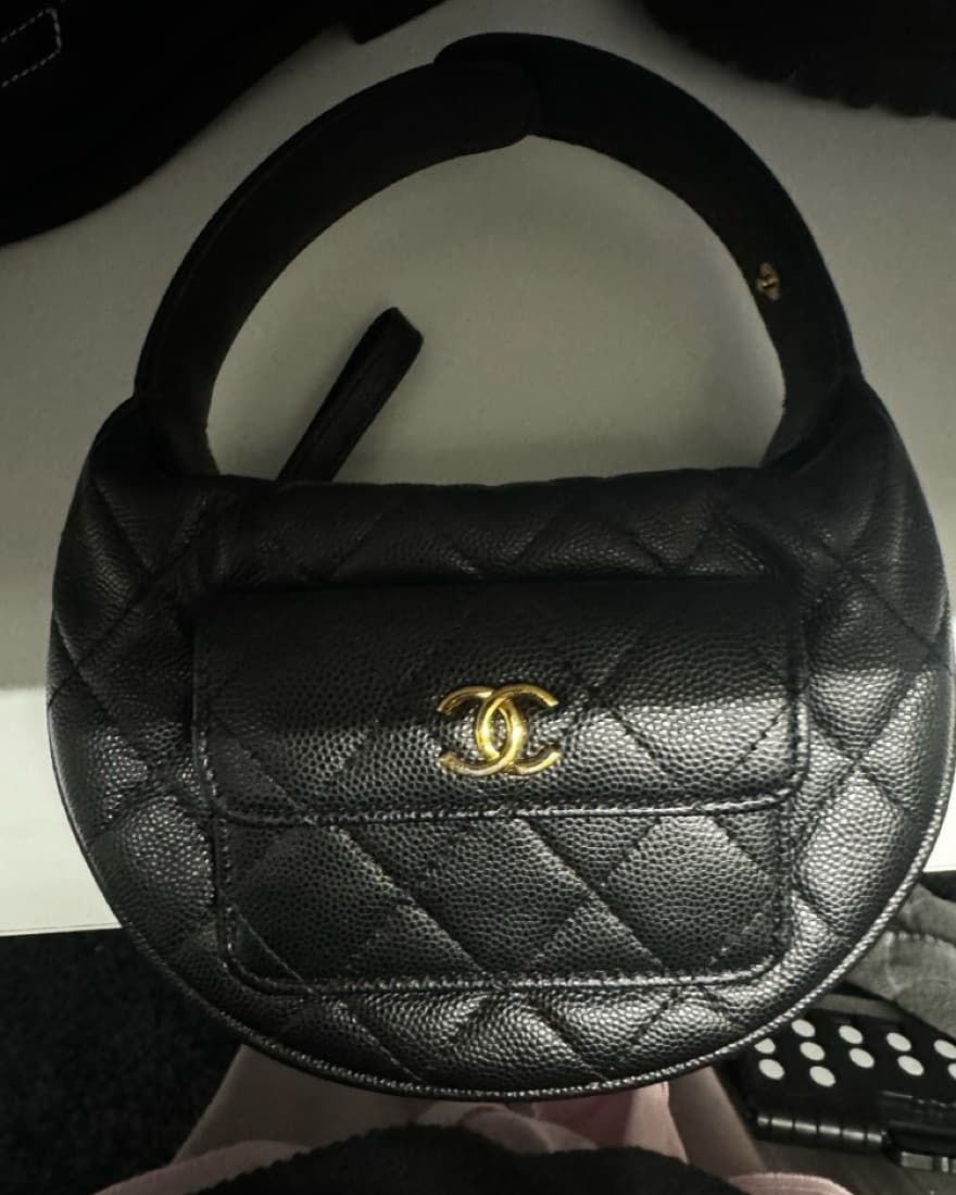 Mini Chanel Quilted Leather Handbag - Image 2