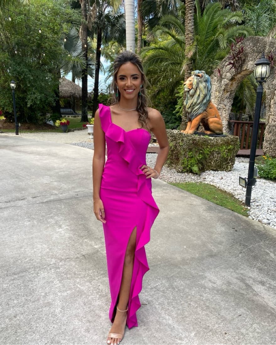 Strapless Flounce Column Gown - Image 1