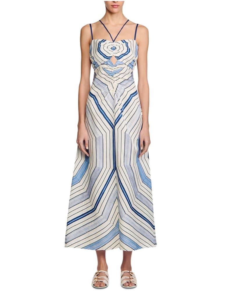 SANDRO X LOUISE  Spiral Motif Maxi Dress - Image 1