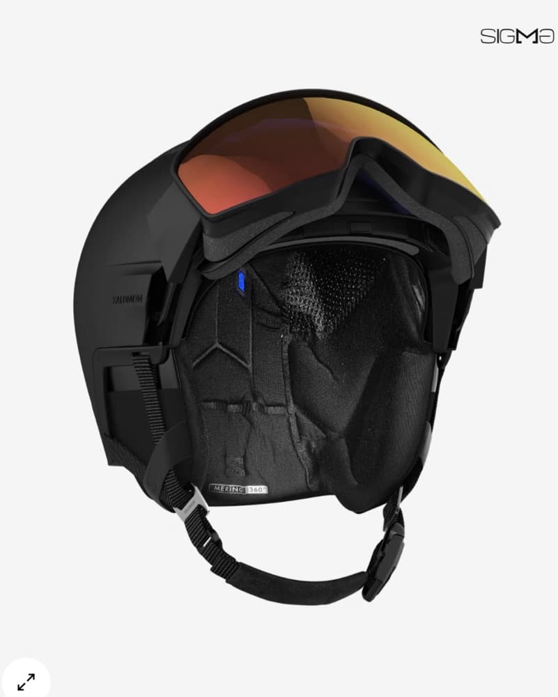 Salomon Ski Helmet With Built-in Goggles - Image 3