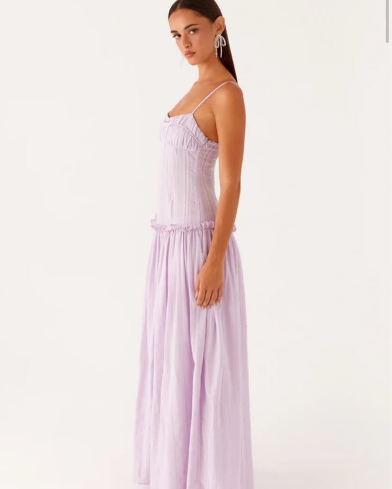 Jacinda Drop Waist Maxi Dress - Lavender - Image 2