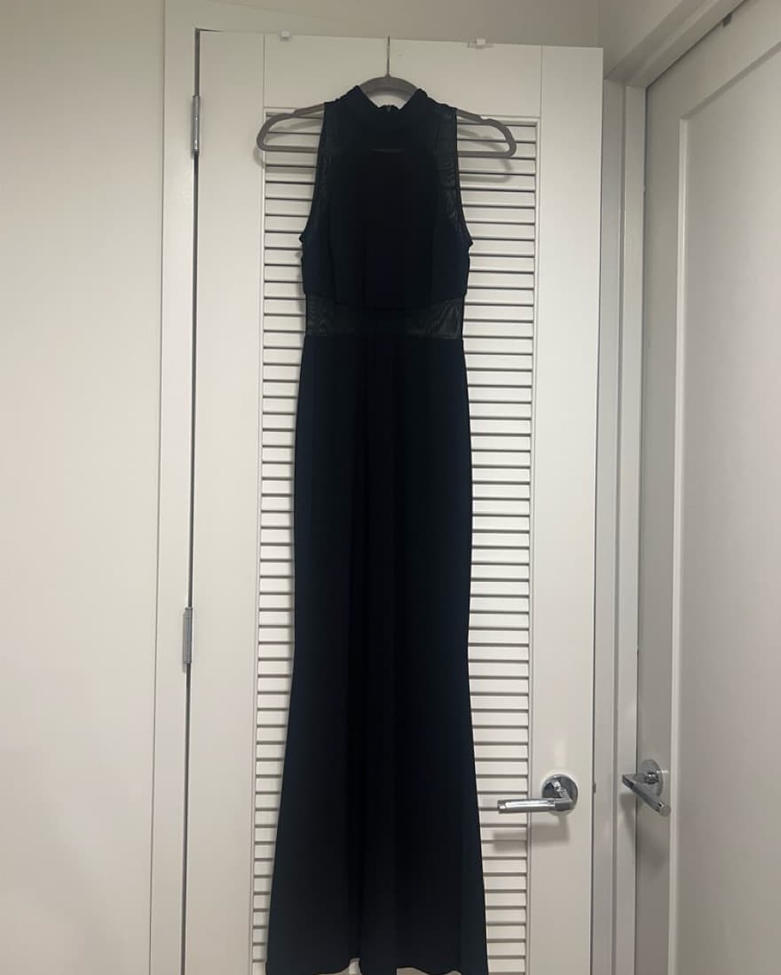 Black Gown With Mesh - Image 1