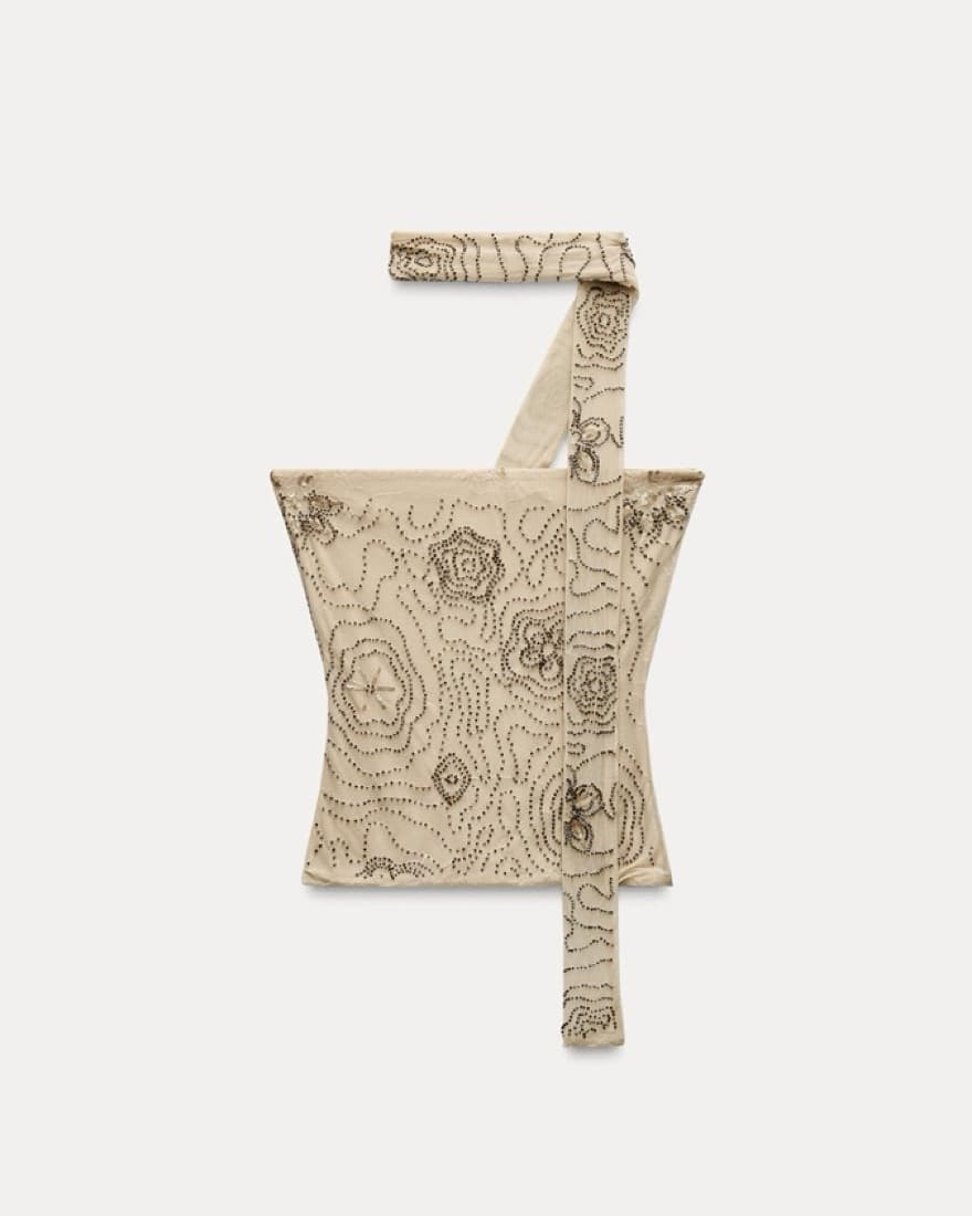Beaded Tulle Foulard Top - Image 1