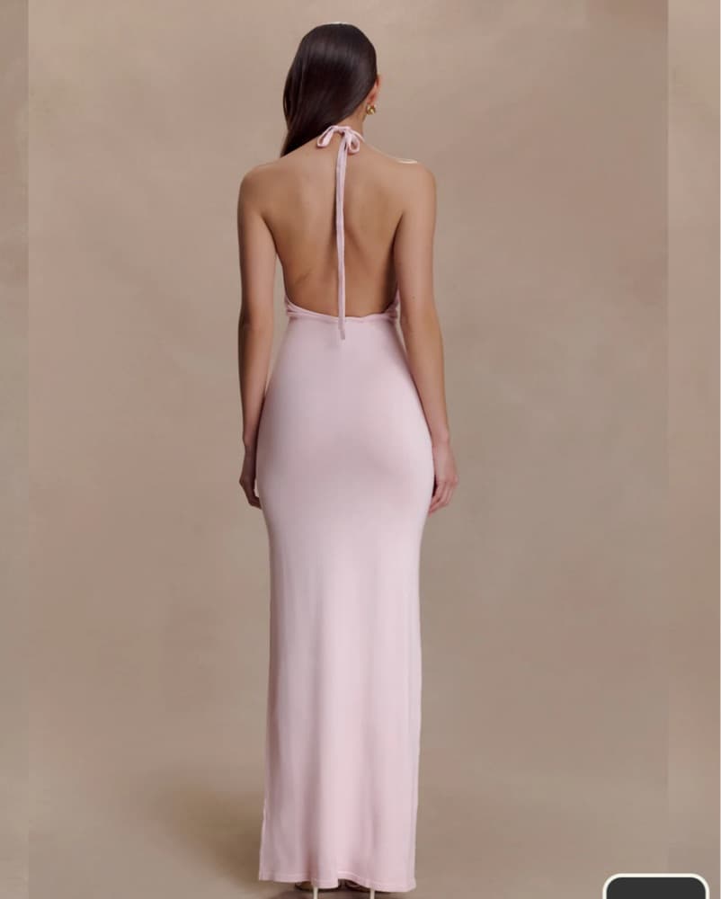 Cutout Pink Maxi Dress - Image 2