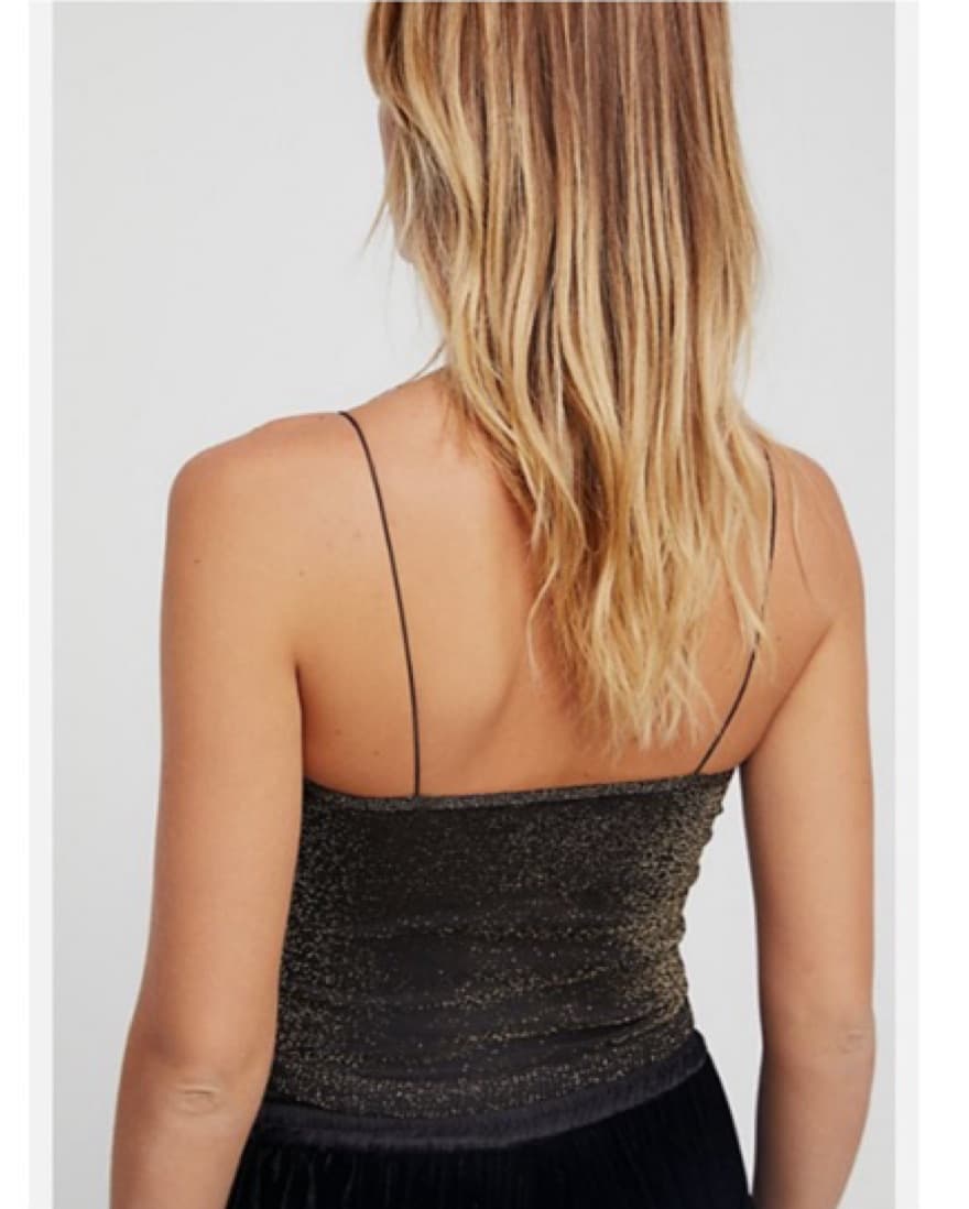 Free People Cropped Glitter Tank - Image 3
