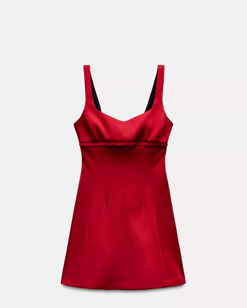 Zara Satin Effect Cutout Mini Dress - Image 4