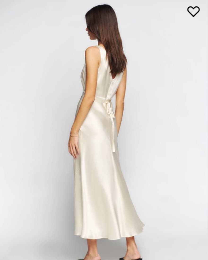 Reformation Inara Silk Dress - Image 3