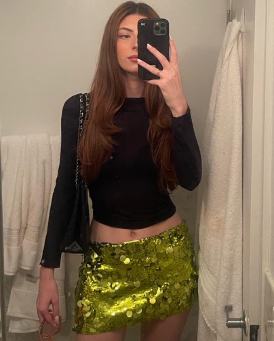 Danielle Guizio Sequin Skirt - Image 1