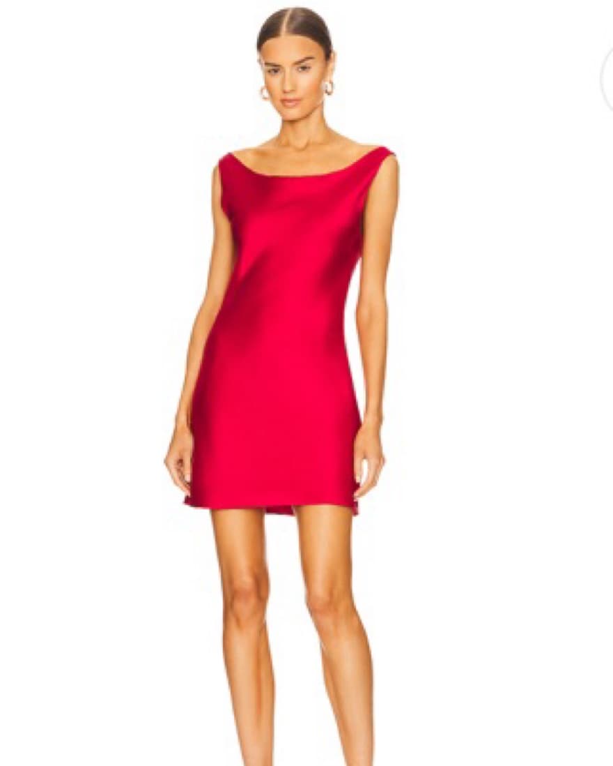 Norma Kamali Maria Mini Dress in Red - Image 1