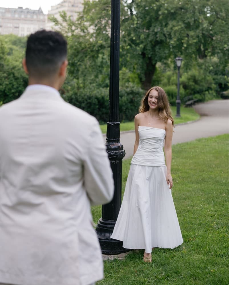 Simkhai Arie Strapless White Midi Dress - Image 2