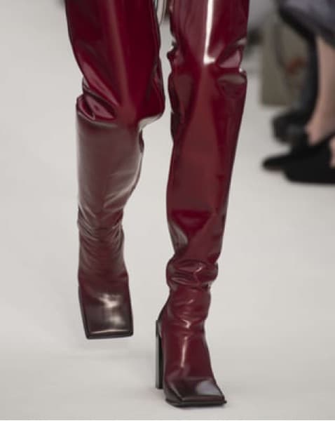 Balenciaga Thigh High Oxblood Boots  - Image 3