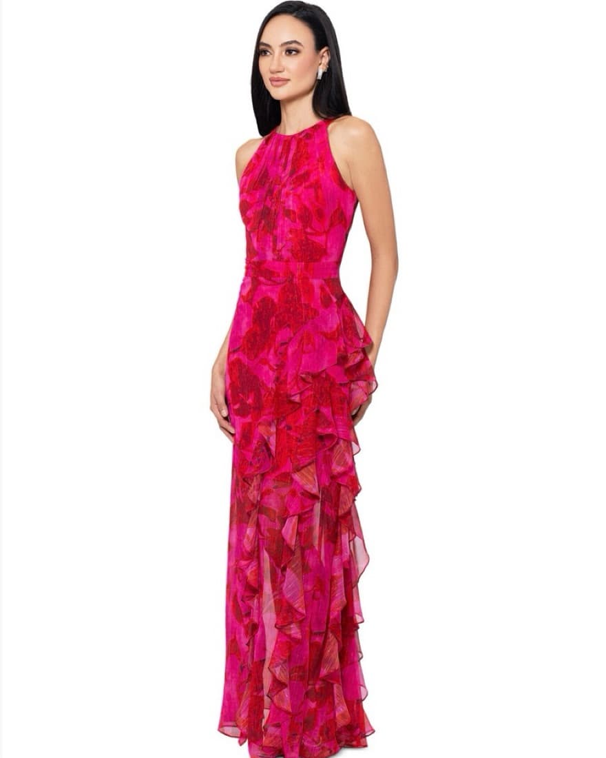 Ruffled Halter Gown - Image 4