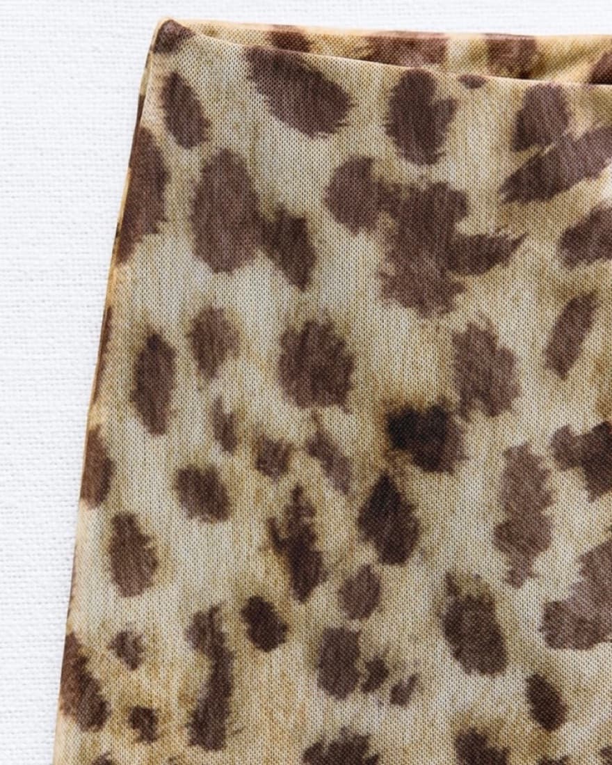 Leopard Print Zara Skirt Top Set SIZE S - Image 3