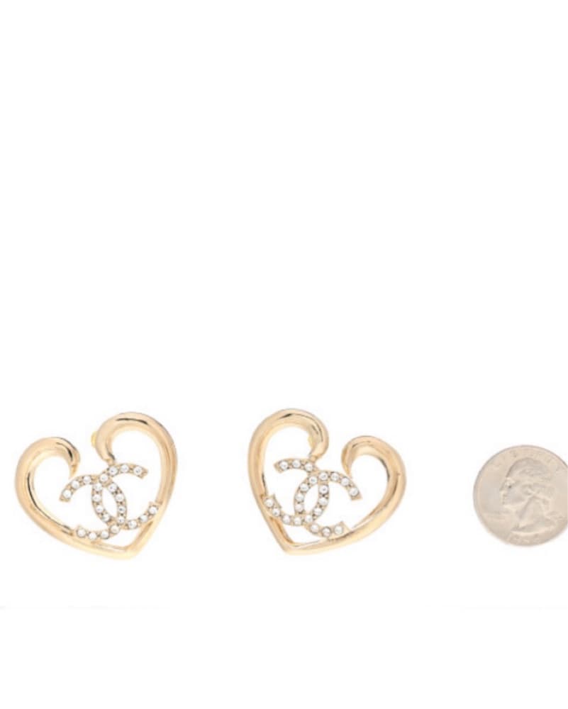 Chanel Heart Earrings - Image 3
