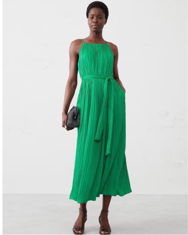 Banana Republic Green Tie Dress - Image 1