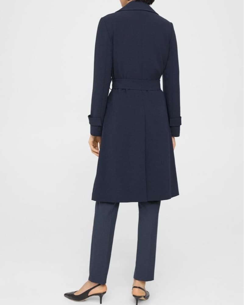 Theory Oaklane Trench Navy  - Image 3