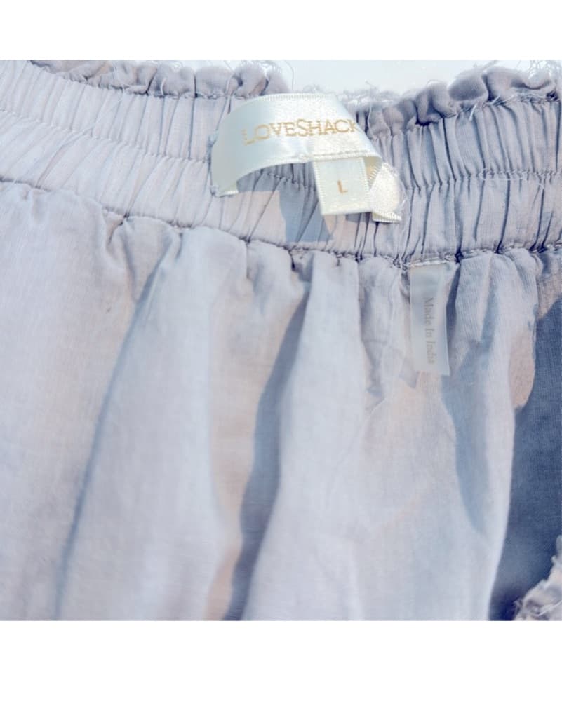 Romantic Ruffled Gray Mini Skirt - Image 5