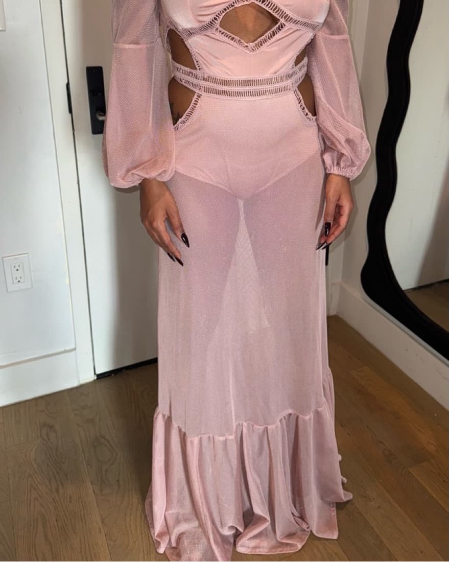 Elegant Dusty Rose Maxi Dress - Image 2