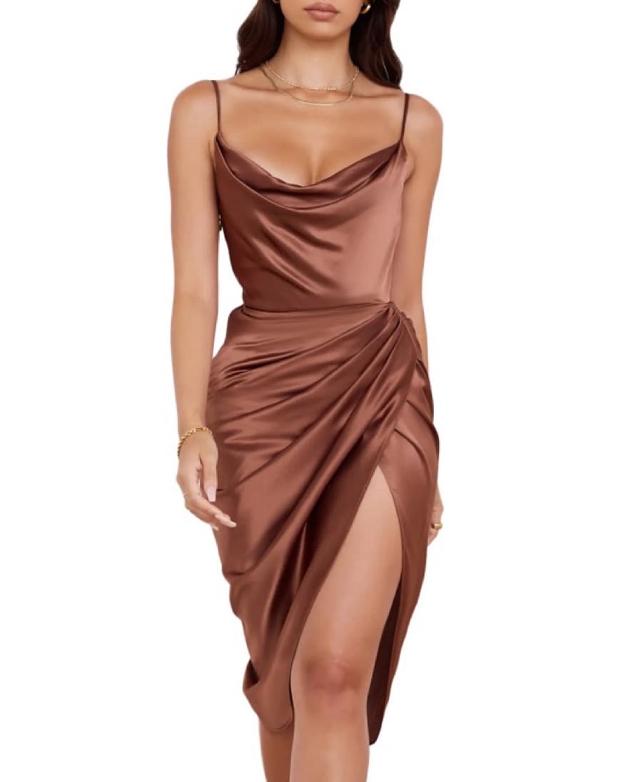 House Of CB Reva Satin Dress - Image 1