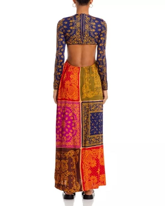 Farm Rio multi-color Bandana Maxi Dress - Image 3