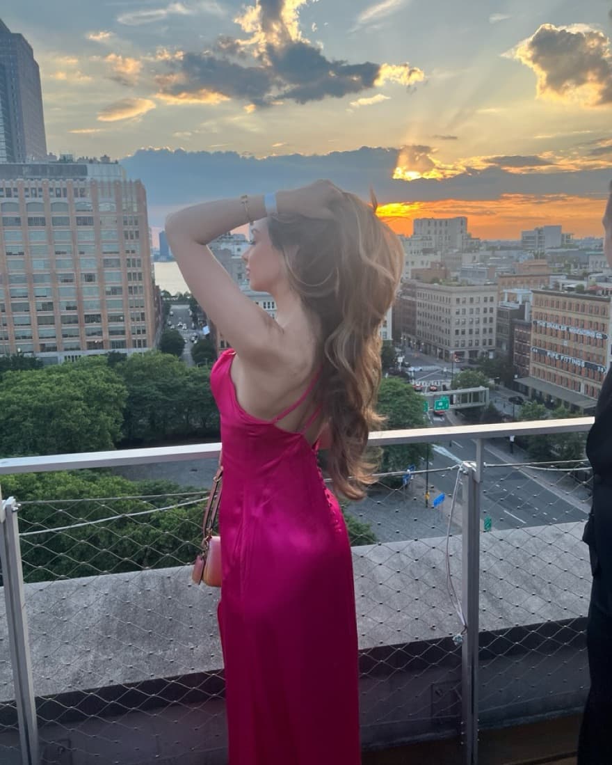 Revolve Pink Silk Gown  - Image 4