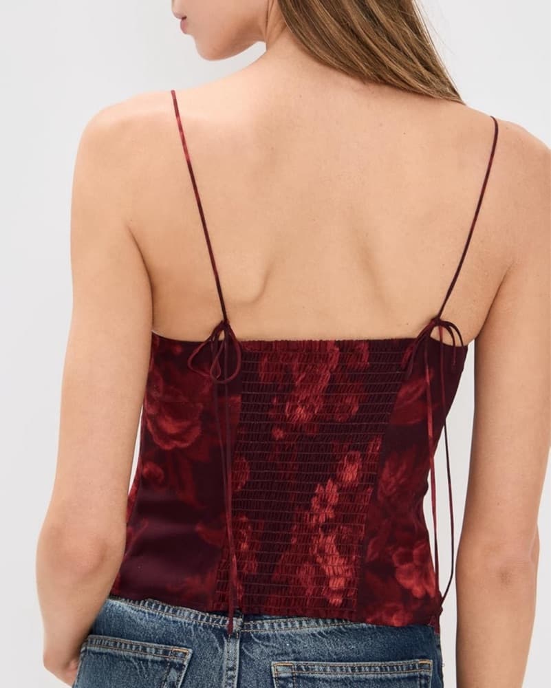 Reformation Red Floral Top  - Image 4