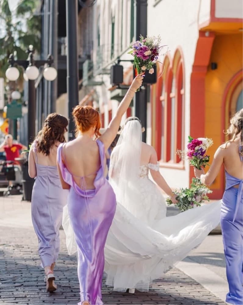 Backless Cowl Neck Satin Gown - Image 3