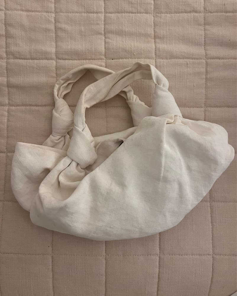 The Row Ascot Bag In Off White Linen - Image 2