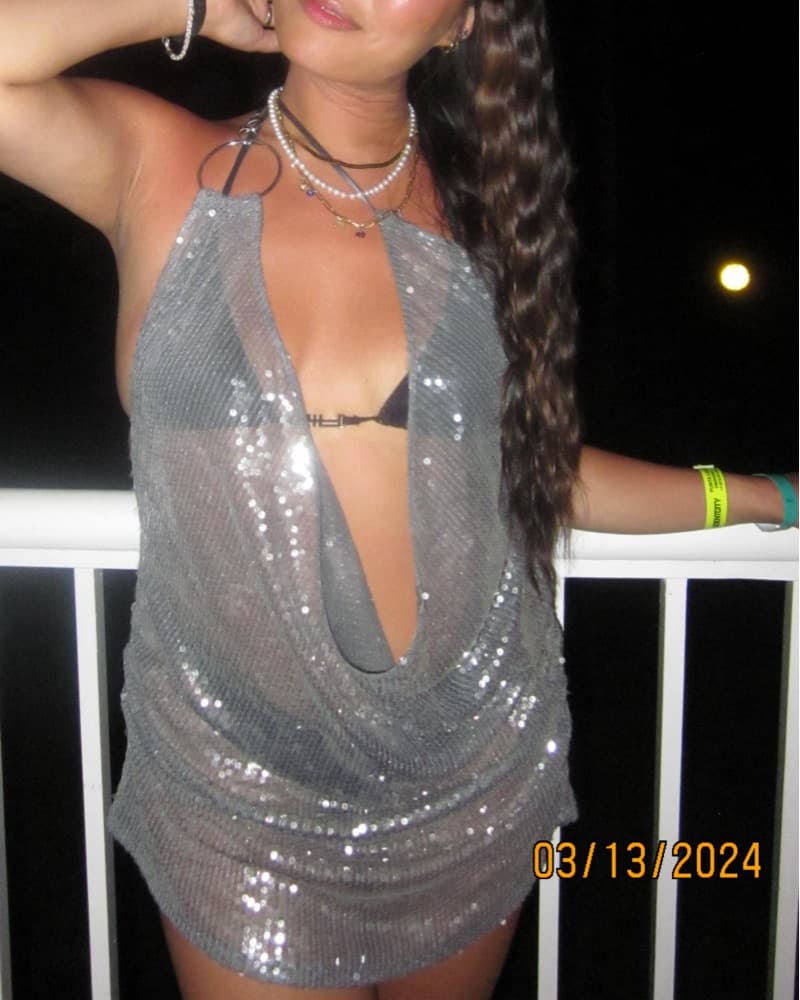 Jaded London Silver Vixen Mini Dress - Image 5